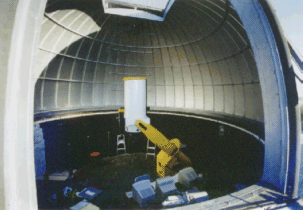 Photo: View inside the dome of the BGSU Observatory
