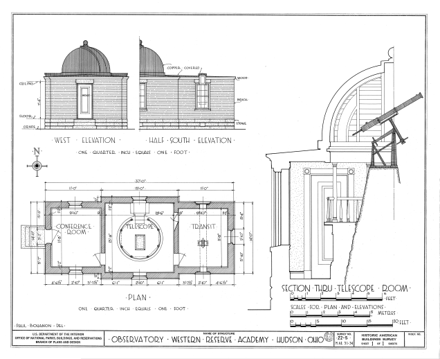 Image: Building Plan for Loomis Observatory - Public Domain Document