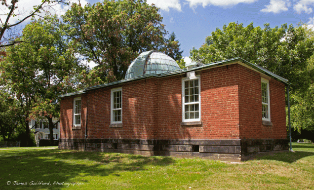 Photo: Loomis Observatory, south elevation, looking to the northwest. Photo by James Guilford.
