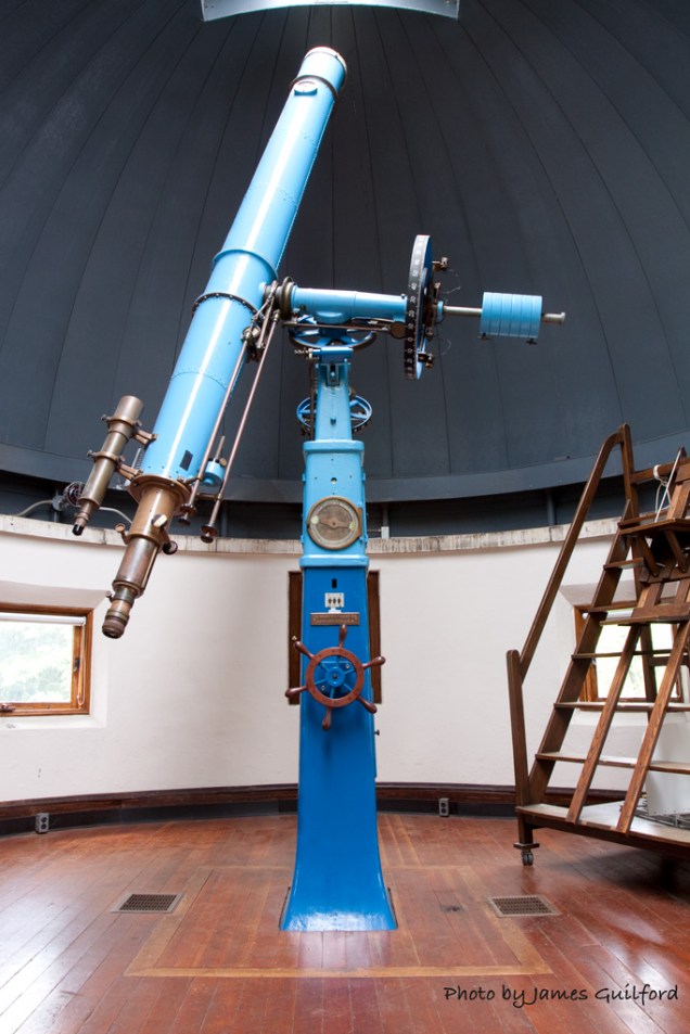 The 9-inch Warner & Swasey telescope at Swasey Observatory, Denison University, Granville. Photo by James Guilford.